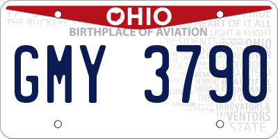 OH license plate GMY3790