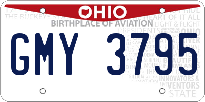 OH license plate GMY3795