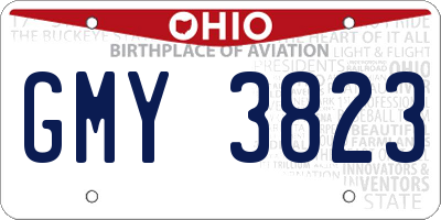 OH license plate GMY3823