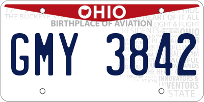 OH license plate GMY3842