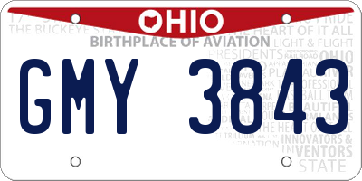 OH license plate GMY3843