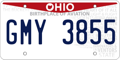 OH license plate GMY3855