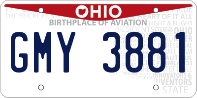 OH license plate GMY3881