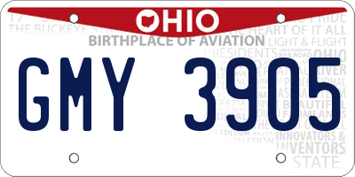 OH license plate GMY3905