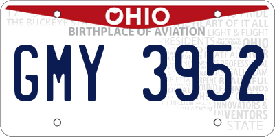 OH license plate GMY3952