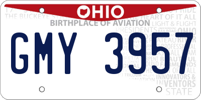 OH license plate GMY3957