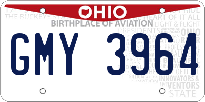 OH license plate GMY3964