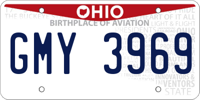 OH license plate GMY3969