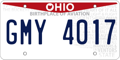 OH license plate GMY4017