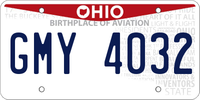 OH license plate GMY4032