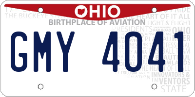 OH license plate GMY4041