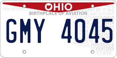 OH license plate GMY4045