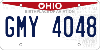 OH license plate GMY4048