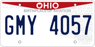 OH license plate GMY4057