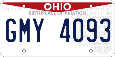 OH license plate GMY4093