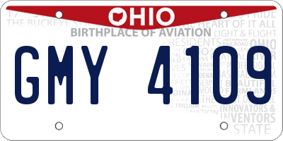 OH license plate GMY4109