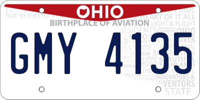 OH license plate GMY4135