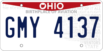 OH license plate GMY4137