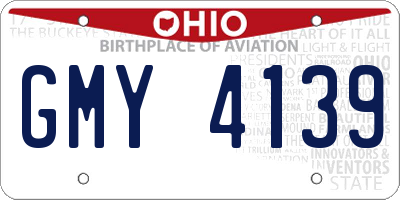 OH license plate GMY4139