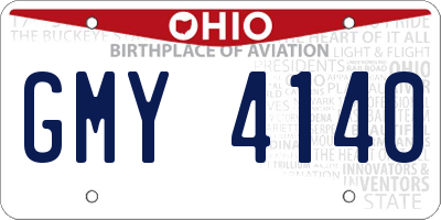 OH license plate GMY4140