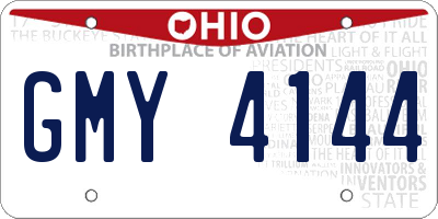 OH license plate GMY4144