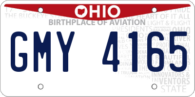 OH license plate GMY4165