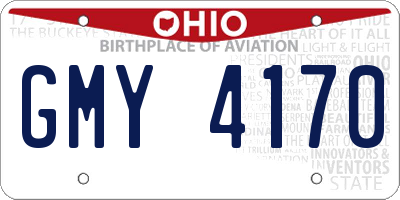 OH license plate GMY4170