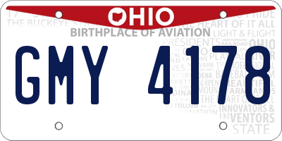 OH license plate GMY4178