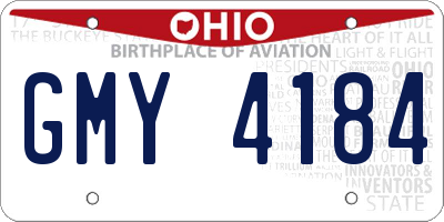 OH license plate GMY4184