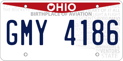 OH license plate GMY4186