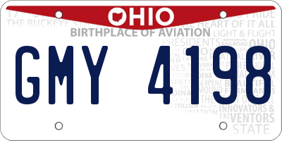 OH license plate GMY4198