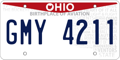 OH license plate GMY4211