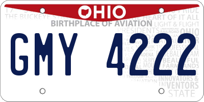 OH license plate GMY4222