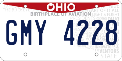 OH license plate GMY4228
