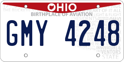 OH license plate GMY4248