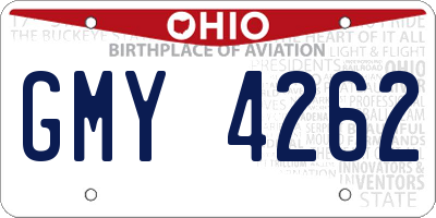 OH license plate GMY4262