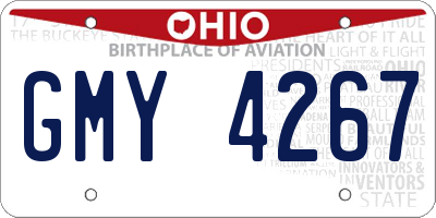 OH license plate GMY4267