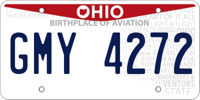 OH license plate GMY4272