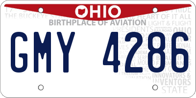 OH license plate GMY4286