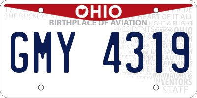 OH license plate GMY4319