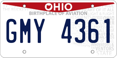 OH license plate GMY4361