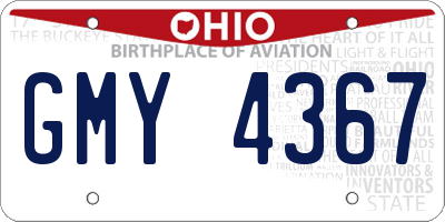 OH license plate GMY4367