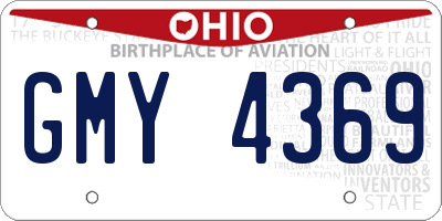 OH license plate GMY4369