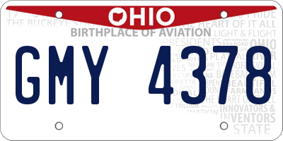 OH license plate GMY4378