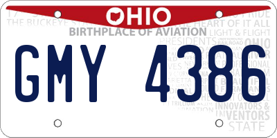 OH license plate GMY4386