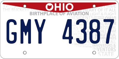 OH license plate GMY4387