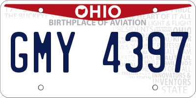 OH license plate GMY4397