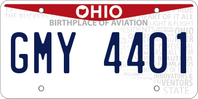 OH license plate GMY4401