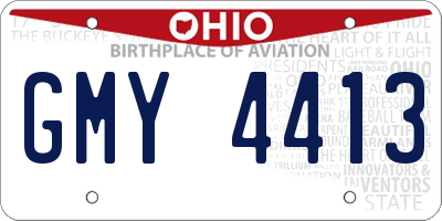 OH license plate GMY4413