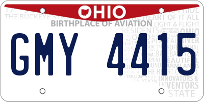 OH license plate GMY4415
